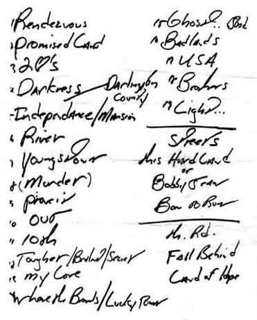 The B List: Stage Setlist Porn Pt. 1 - Glide Magazine